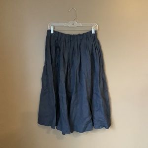 Not Perfect Linen 1950s skirt charcoal gray large